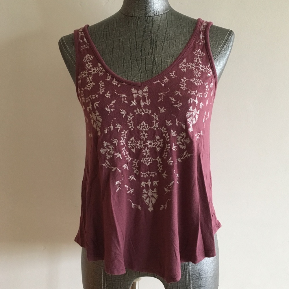 Love On A Hanger Maroon Tank Top